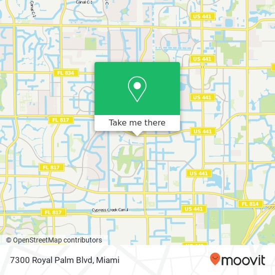 Mapa de 7300 Royal Palm Blvd