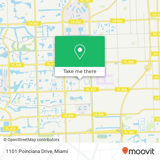 1101 Poinciana Drive map