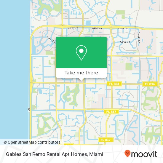 Mapa de Gables San Remo Rental Apt Homes