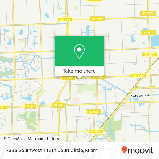 7335 Southwest 113th Court Circle map