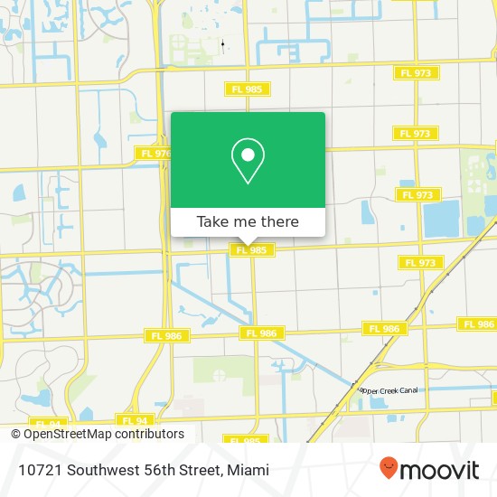 10721 Southwest 56th Street map