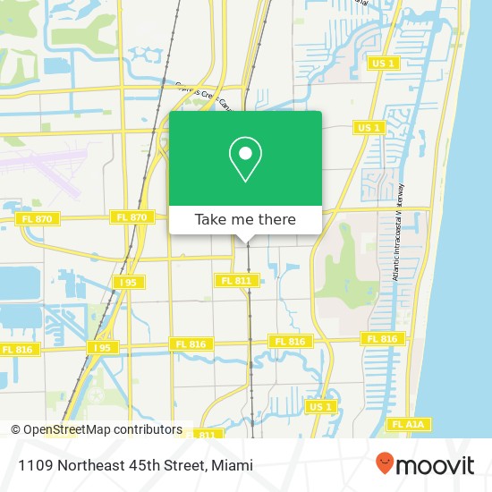 1109 Northeast 45th Street map