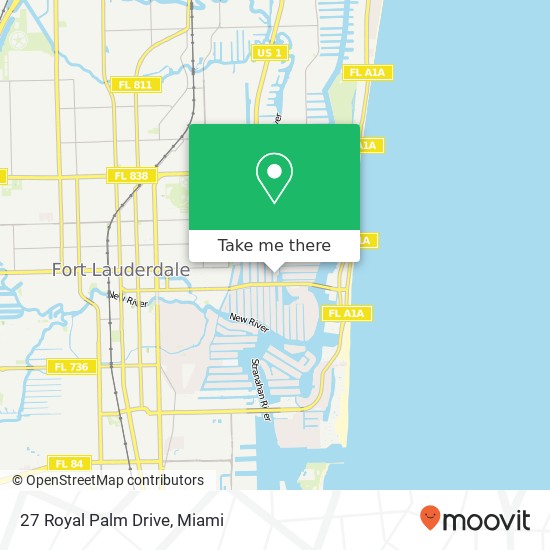 27 Royal Palm Drive map