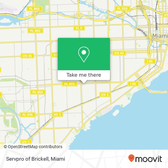 Mapa de Servpro of Brickell