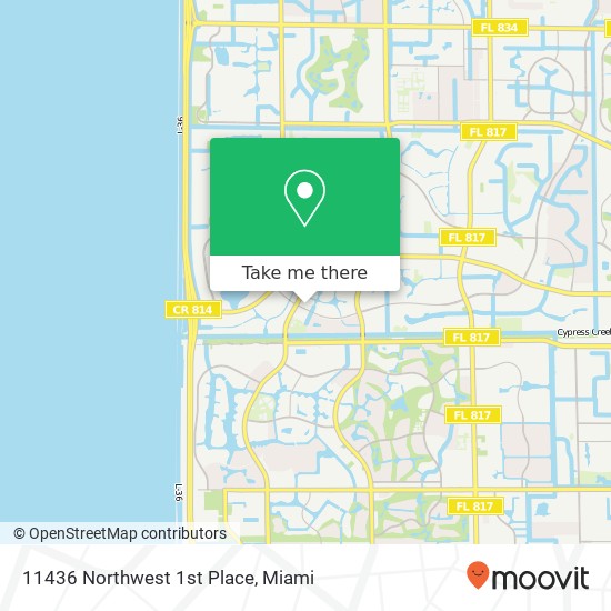 11436 Northwest 1st Place map