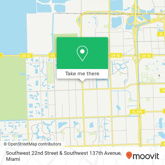 Southwest 22nd Street & Southwest 137th Avenue map