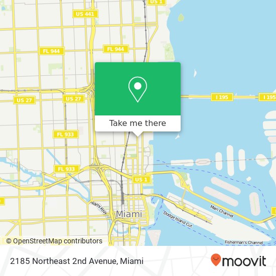 2185 Northeast 2nd Avenue map