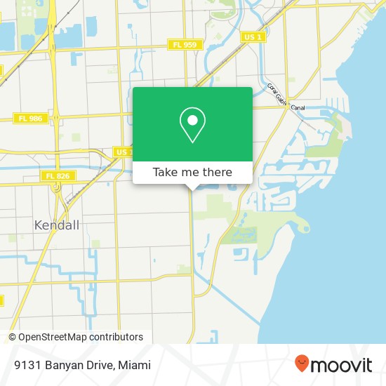 9131 Banyan Drive map