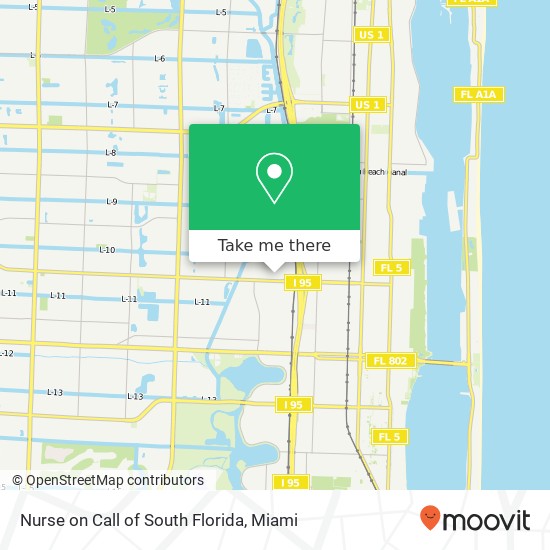 Nurse on Call of South Florida map