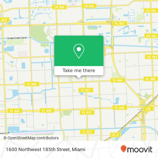 1600 Northwest 185th Street map