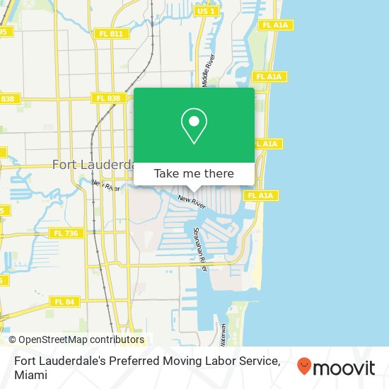 Fort Lauderdale's Preferred Moving Labor Service map