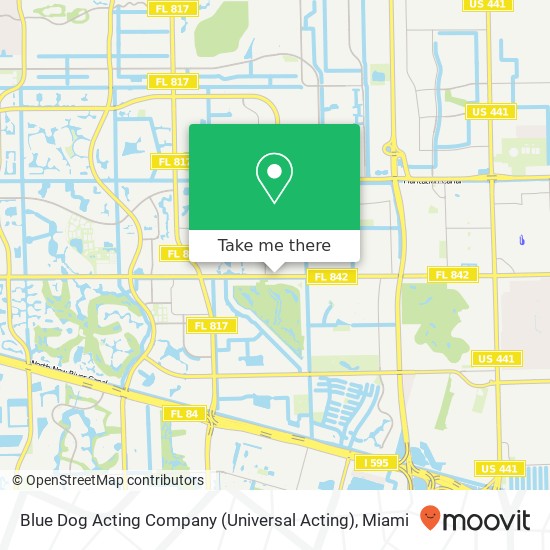 Mapa de Blue Dog Acting Company (Universal Acting)