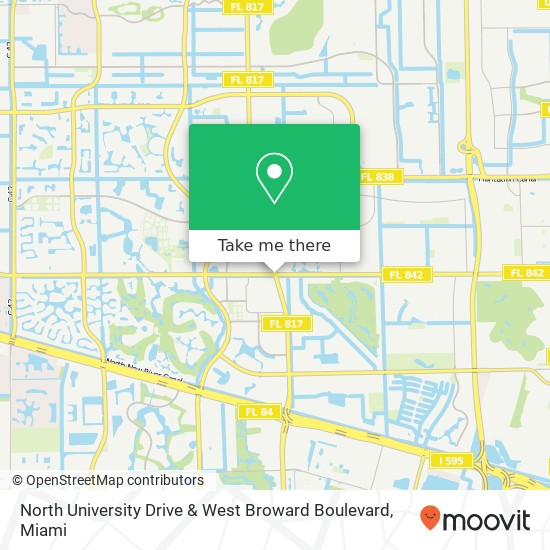North University Drive & West Broward Boulevard map