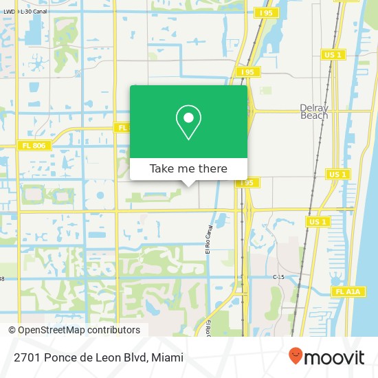 Mapa de 2701 Ponce de Leon Blvd