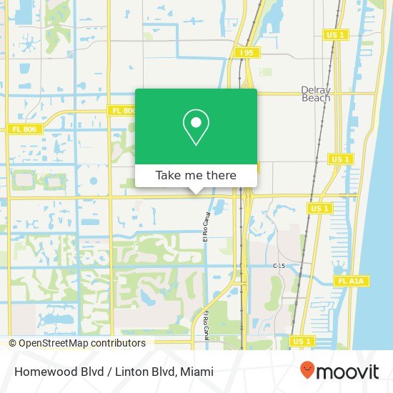 Mapa de Homewood Blvd / Linton Blvd