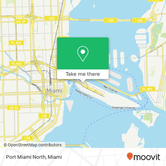 Port Miami North map