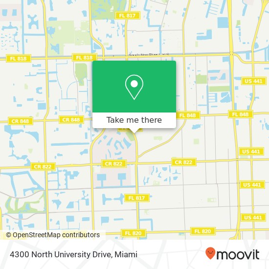 4300 North University Drive map