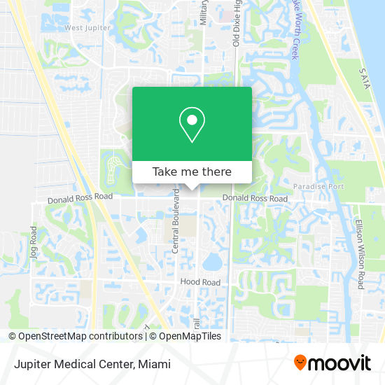 Mapa de Jupiter Medical Center