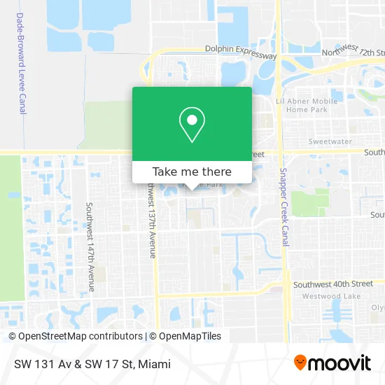 SW 131 Av & SW 17 St map