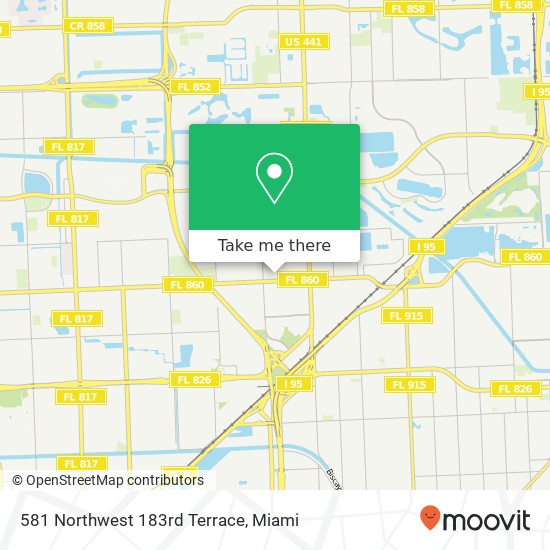 581 Northwest 183rd Terrace map