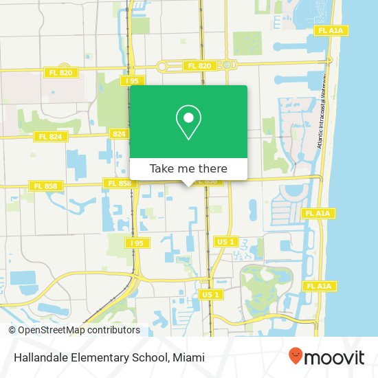 Hallandale Elementary School map