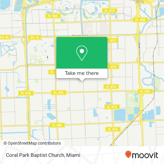 Coral Park Baptist Church map
