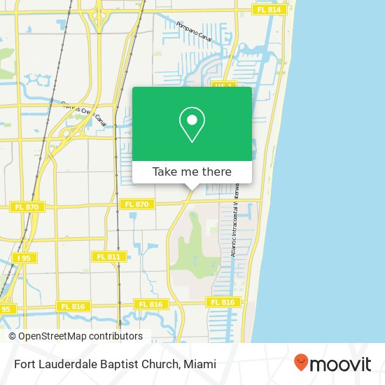 Fort Lauderdale Baptist Church map