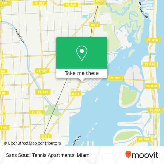 Sans Souci Tennis Apartments map