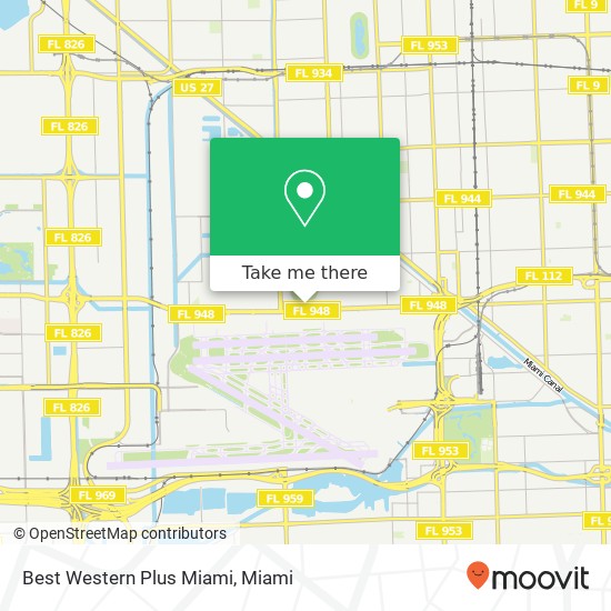 Best Western Plus Miami map