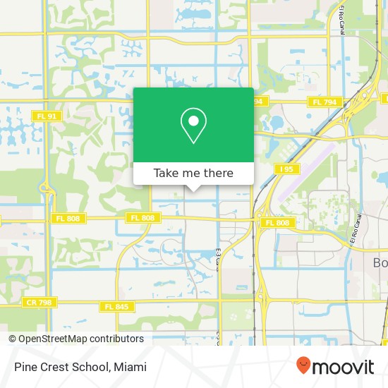 Pine Crest School map
