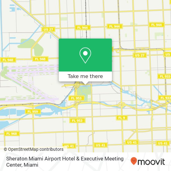 Sheraton Miami Airport Hotel & Executive Meeting Center map