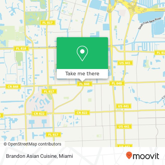 Mapa de Brandon Asian Cuisine