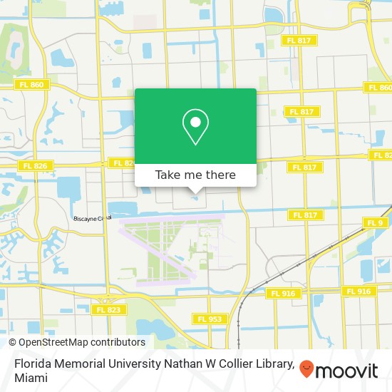 Florida Memorial University Nathan W Collier Library map