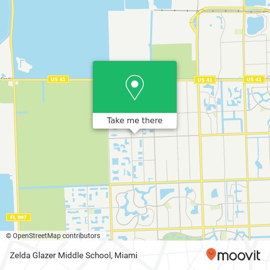 Zelda Glazer Middle School map