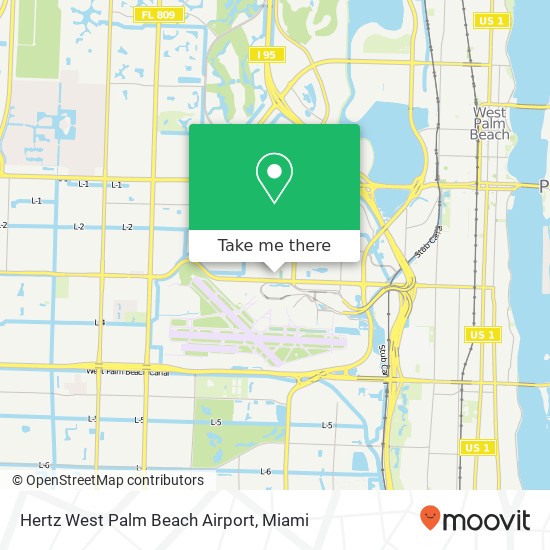 Hertz West Palm Beach Airport map
