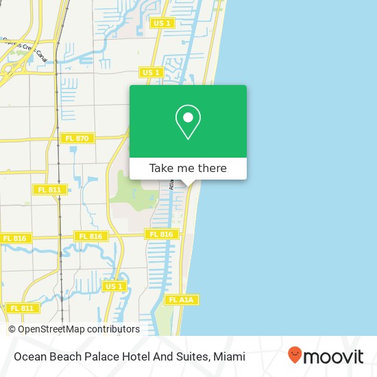 Mapa de Ocean Beach Palace Hotel And Suites