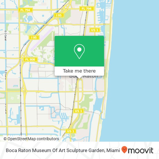 Mapa de Boca Raton Museum Of Art Sculpture Garden