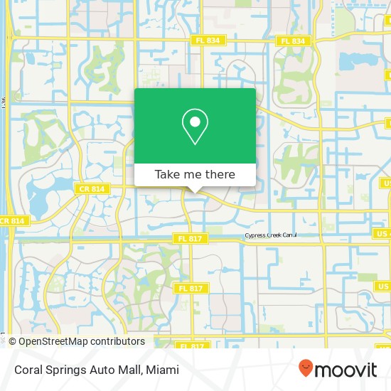 Mapa de Coral Springs Auto Mall