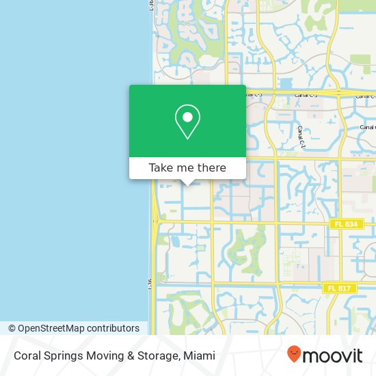 Mapa de Coral Springs Moving & Storage