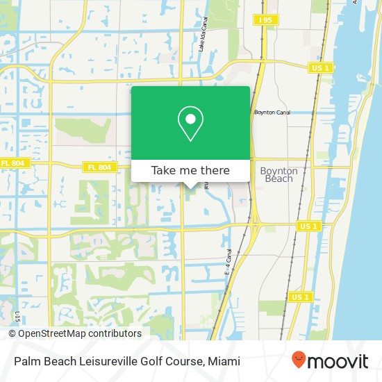 Palm Beach Leisureville Golf Course map