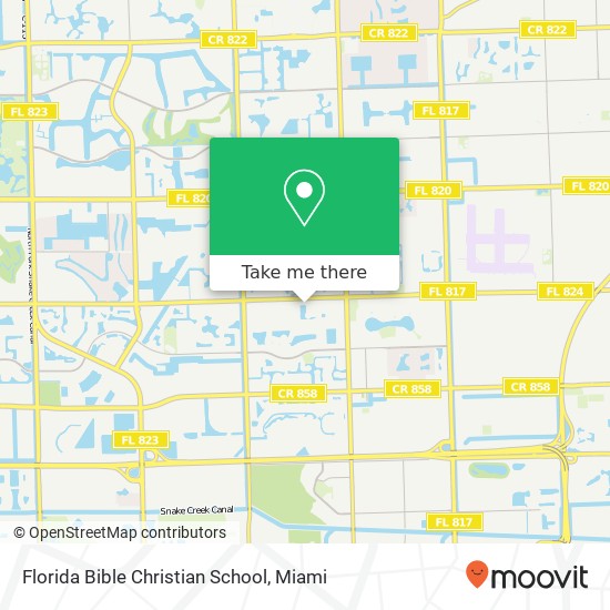 Mapa de Florida Bible Christian School