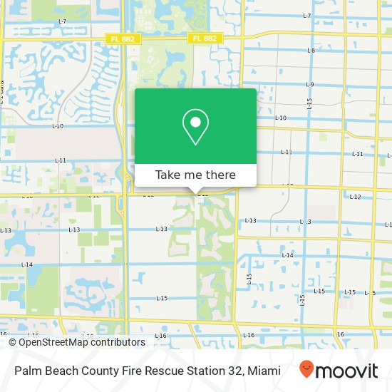 Palm Beach County Fire Rescue Station 32 map