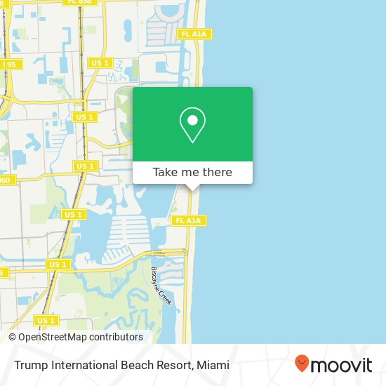 Mapa de Trump International Beach Resort