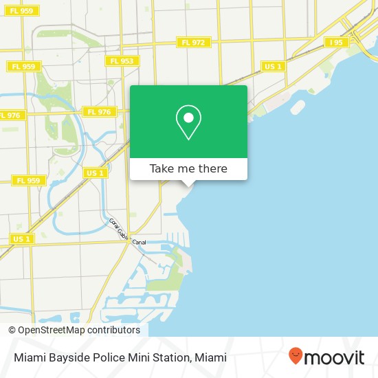 Miami Bayside Police Mini Station map