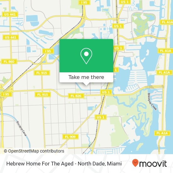 Mapa de Hebrew Home For The Aged - North Dade