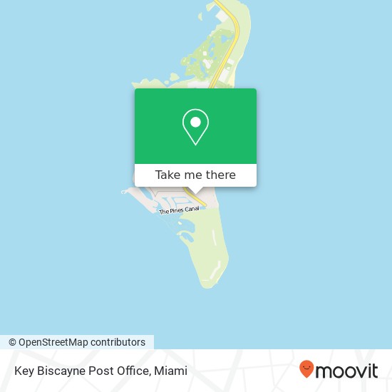 Key Biscayne Post Office map