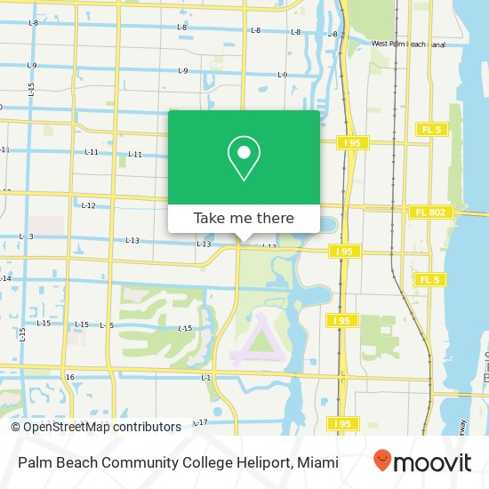 Palm Beach Community College Heliport map