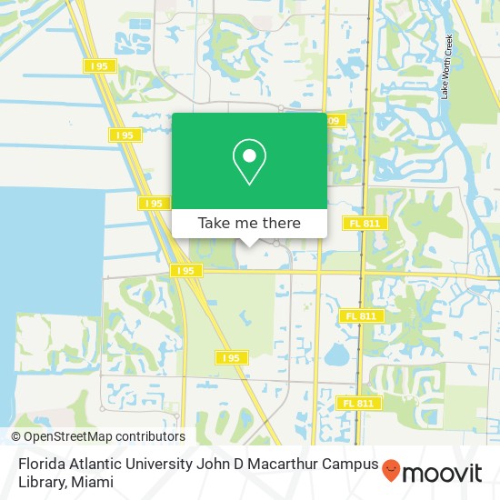 Florida Atlantic University John D Macarthur Campus Library map