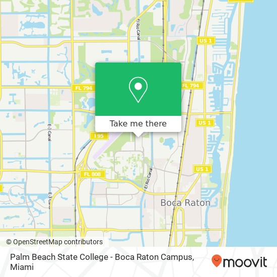 Mapa de Palm Beach State College - Boca Raton Campus