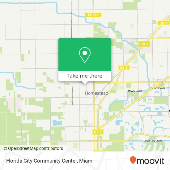 Florida City Community Center map